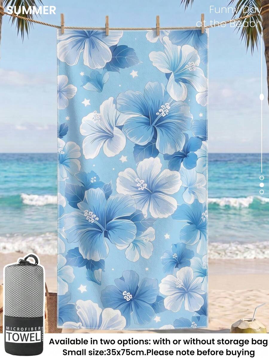 1pc Printed Beach Towel, Summer Fruit Pattern Swimwear