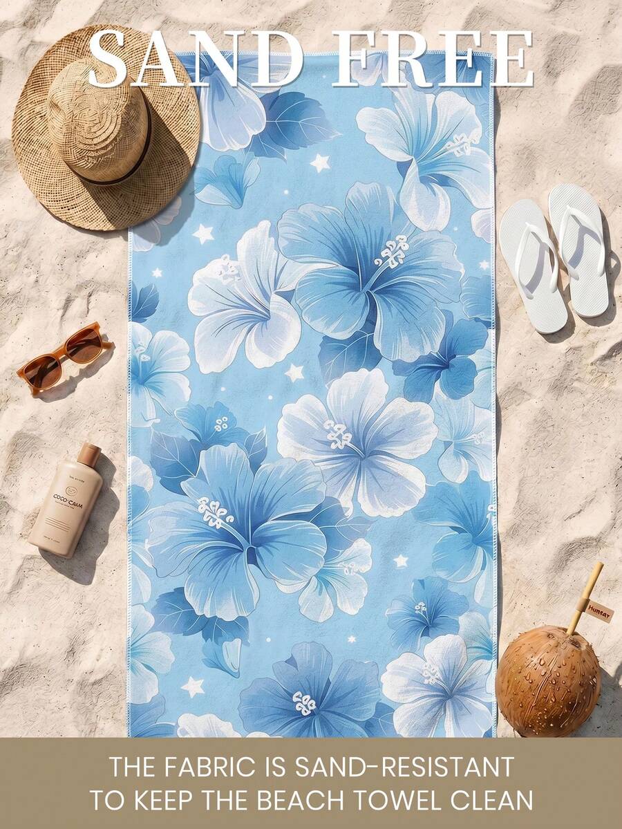 Printed Beach Towel, Flamingo Pattern Swimwear