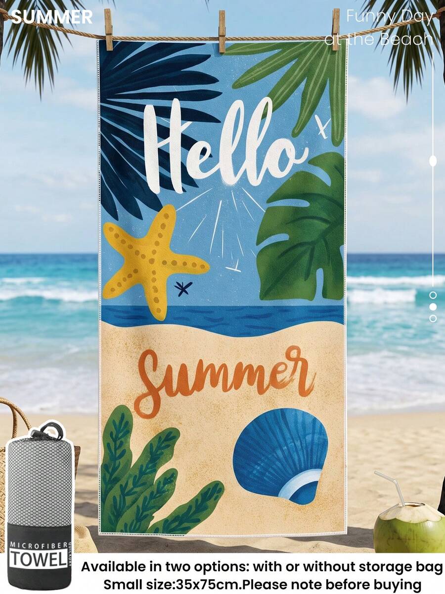 Printed Beach Towel, Flamingo Pattern Swimwear