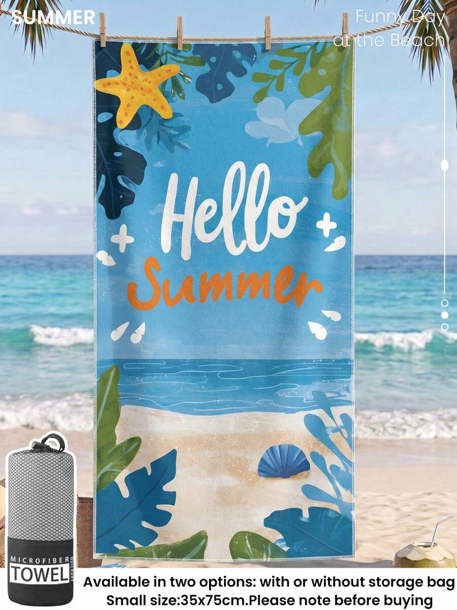 Printed Beach Towel, Flamingo Pattern Swimwear
