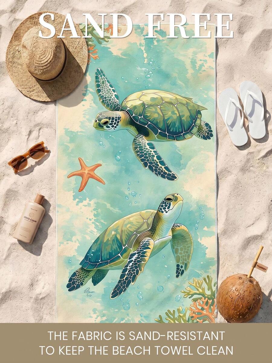 Printed Beach Towel, Flamingo Pattern Swimwear