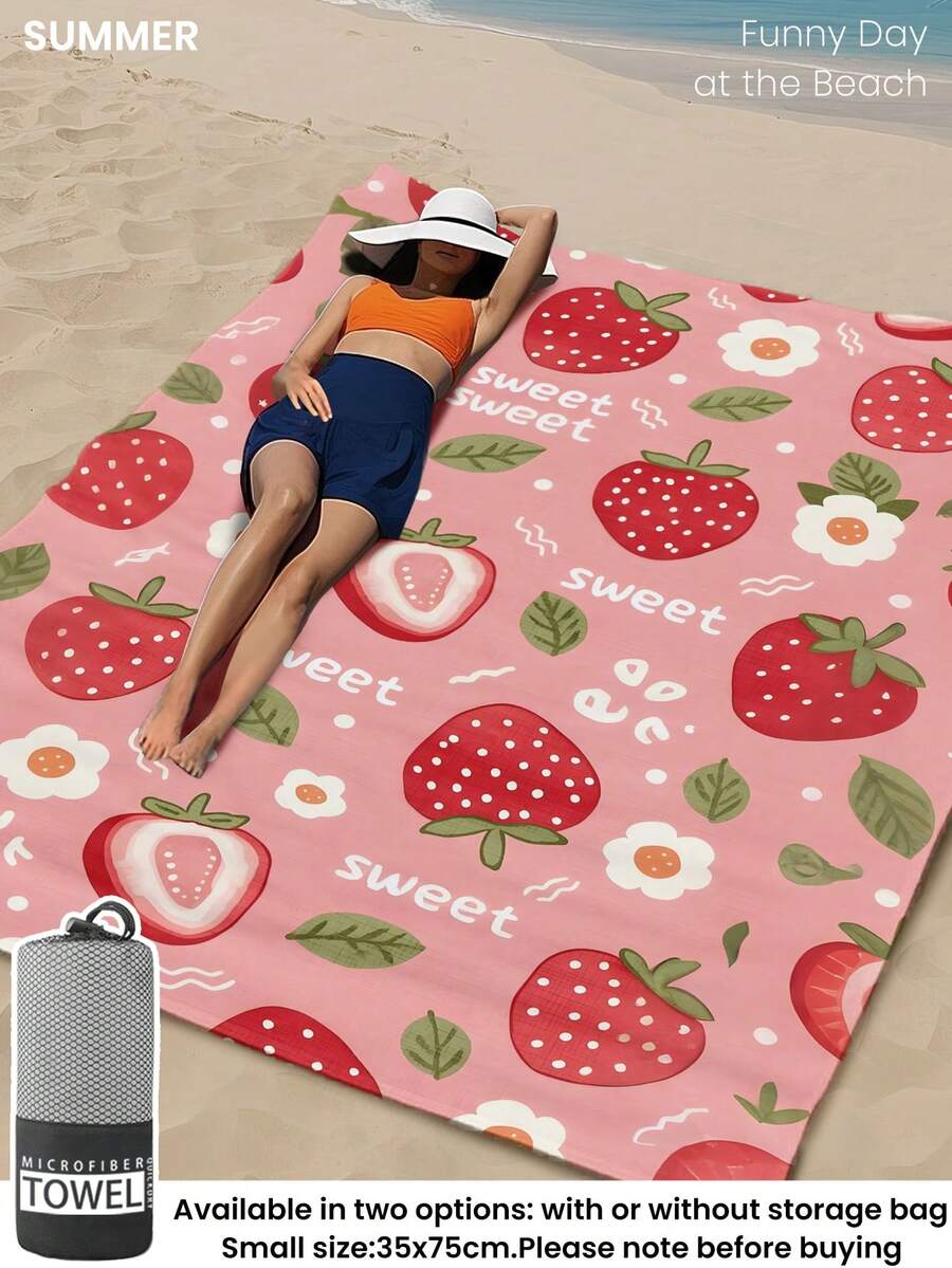 Printed Beach Towel, Flamingo Pattern Swimwear
