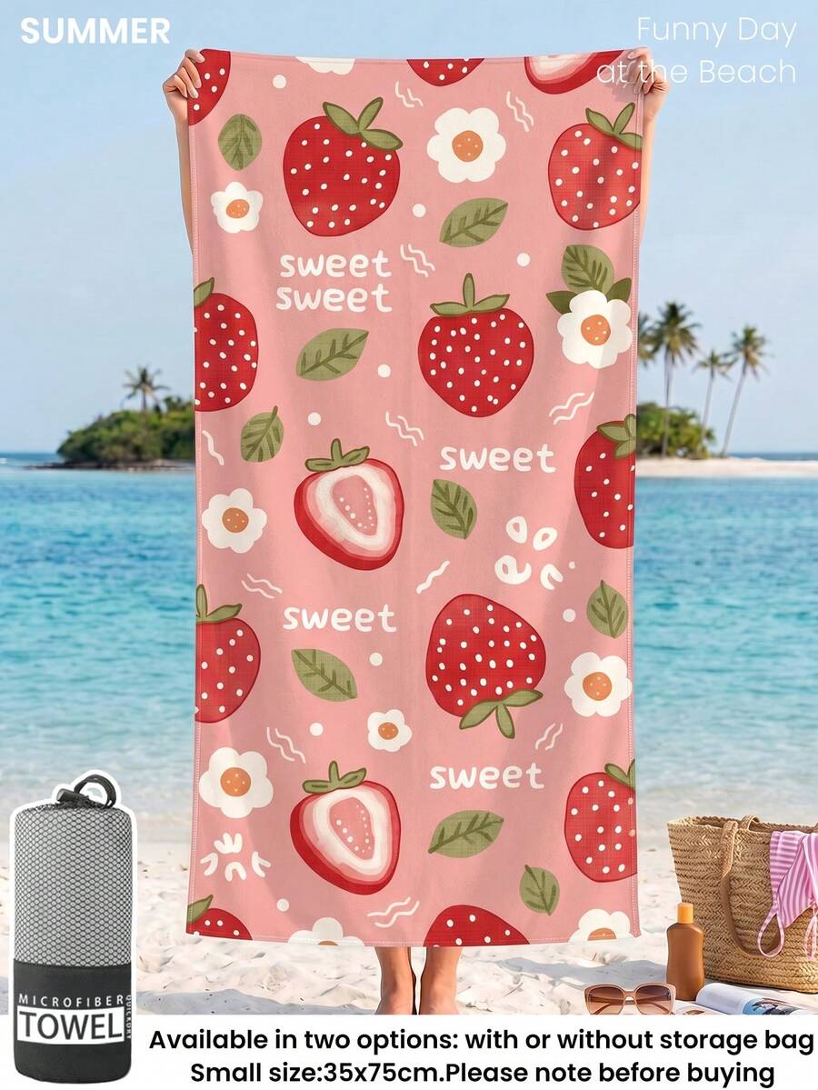 Printed Beach Towel, Flamingo Pattern Swimwear