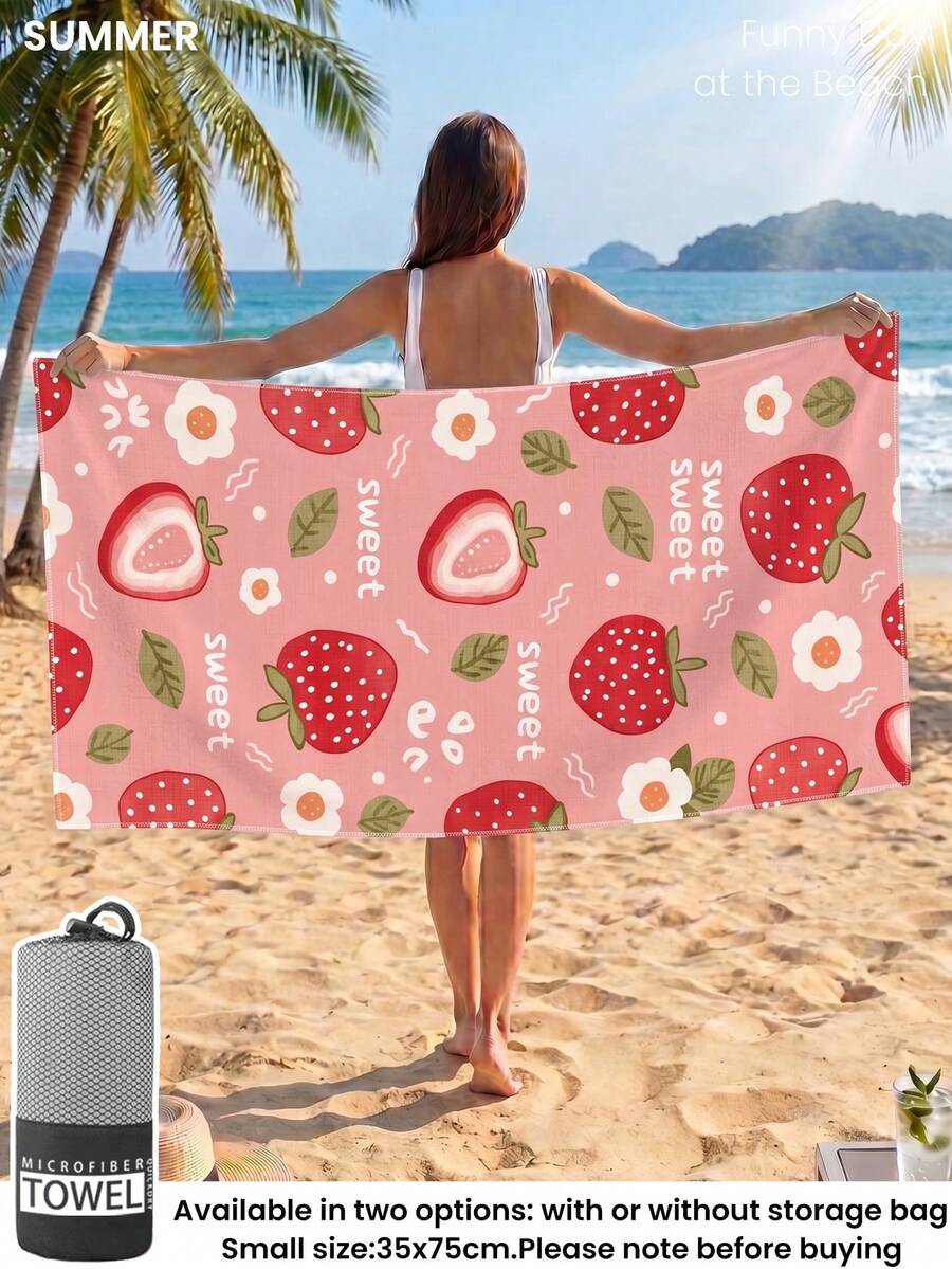 Printed Beach Towel, Flamingo Pattern Swimwear