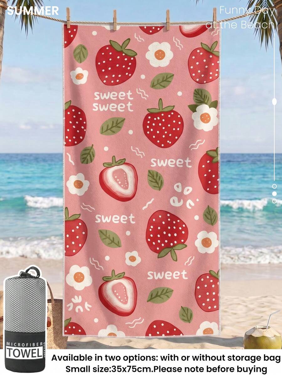 Printed Beach Towel, Flamingo Pattern Swimwear