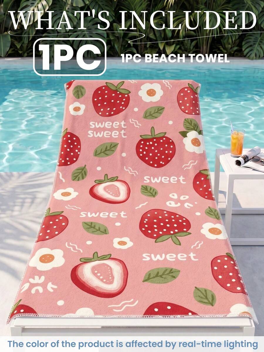 Printed Beach Towel, Flamingo Pattern Swimwear