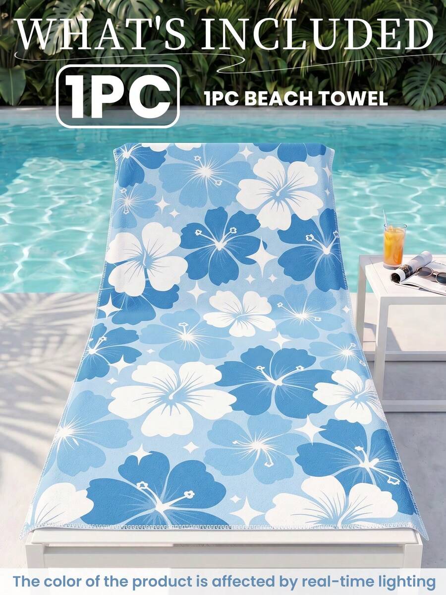 1pc Printed Beach Towel, Summer Fruit Pattern Swimwear