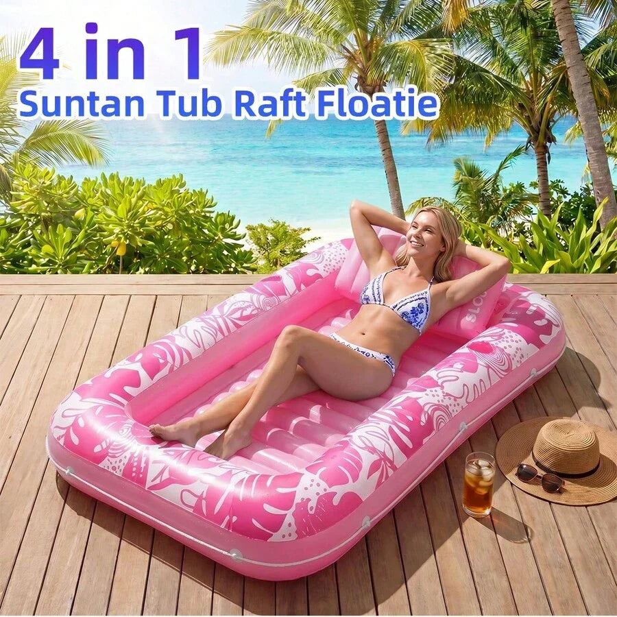 Water Hammock For Adults 4 In 1 Inflatable Pool Float