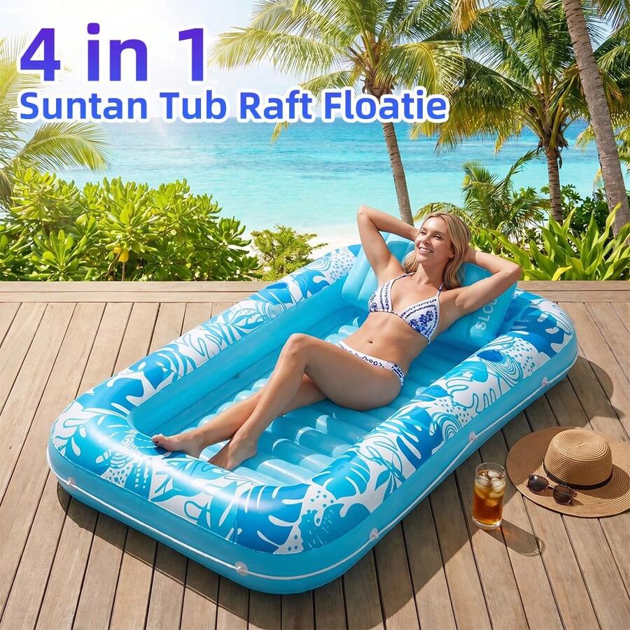 Water Hammock For Adults 4 In 1 Inflatable Pool Float