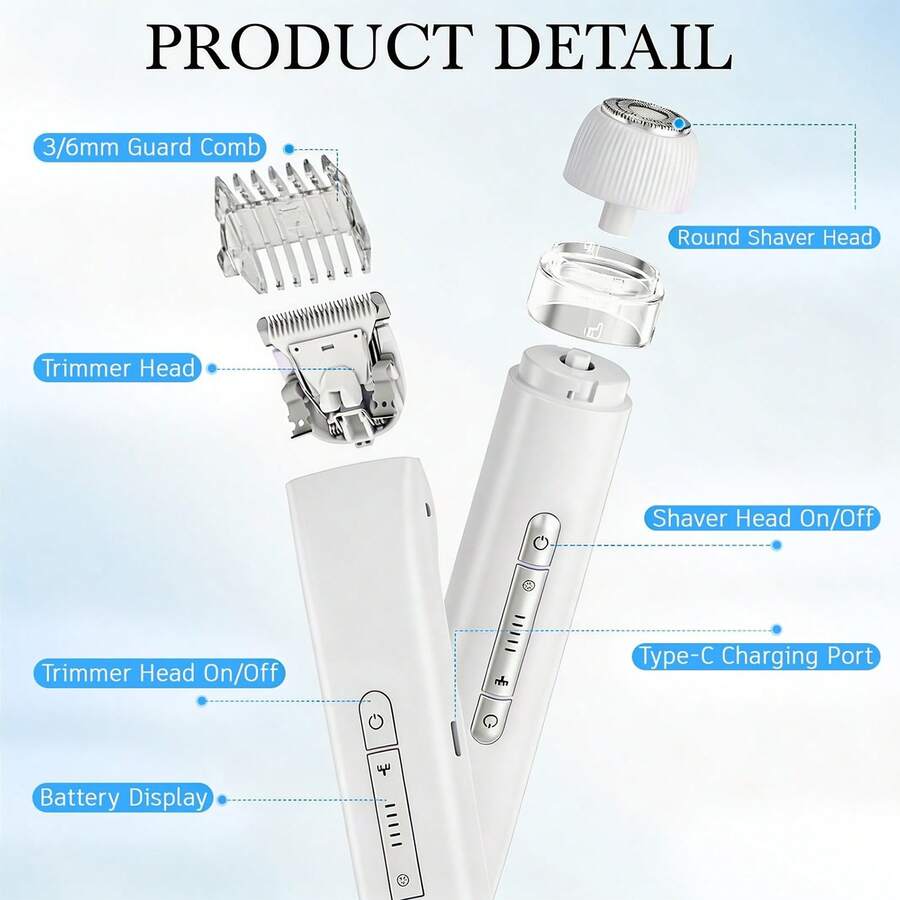 2 In 1 Women Electric Razor & Bikini Trimmer