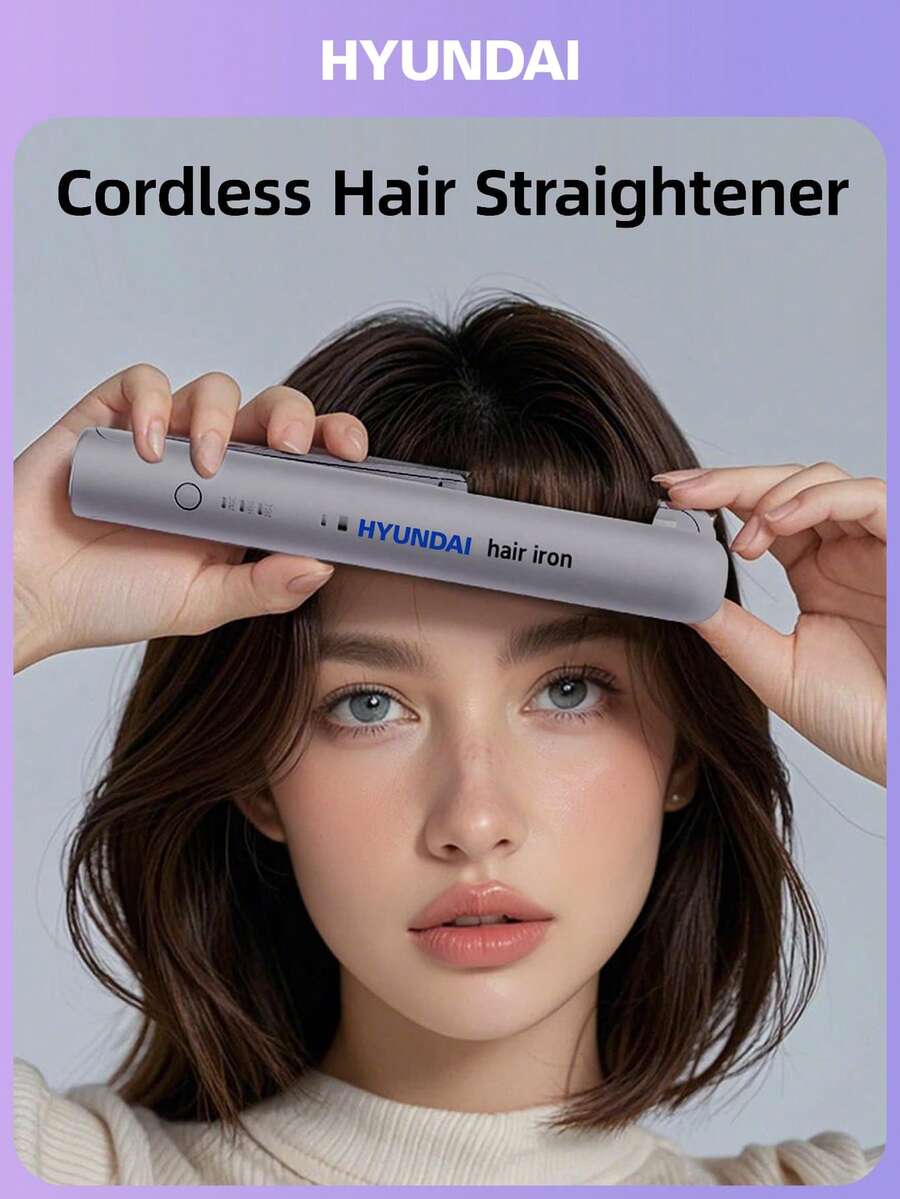HYUNDAI 2-In-1 Mini Wireless Tourmaline Ceramic Hair Curler