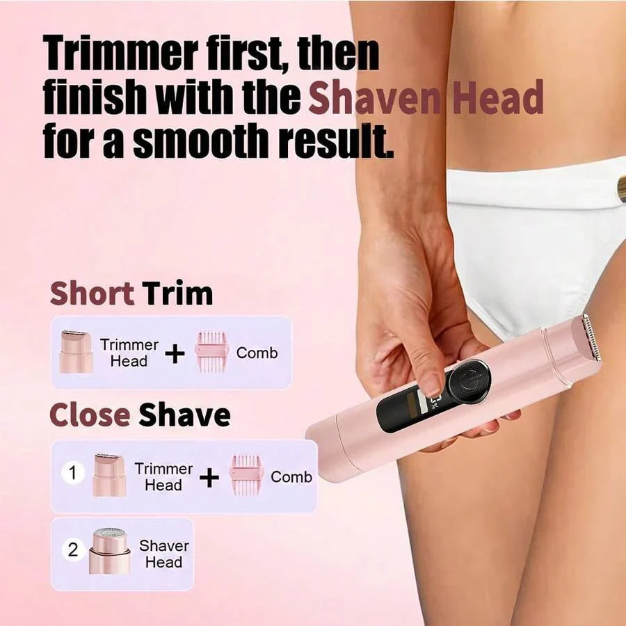 2 In 1 Women Electric Razor & Bikini Trimmer