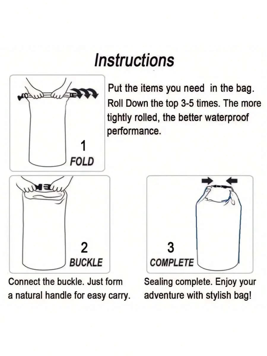 YESPACE Waterproof PVC Dry Bag Backpack With Mesh Pocket