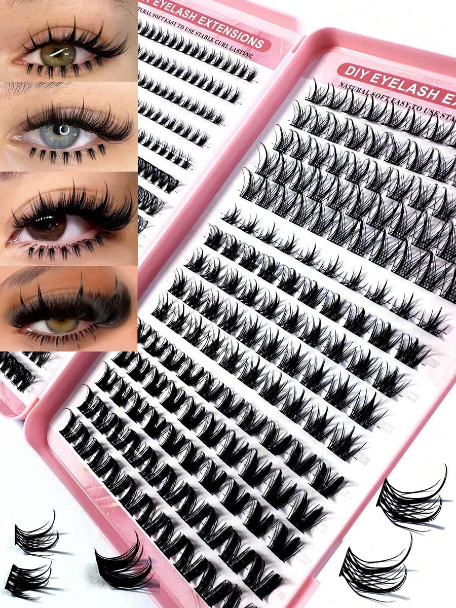 32pcs/10pcs C-Curl Flirty Fairy False Eyelash Clusters
