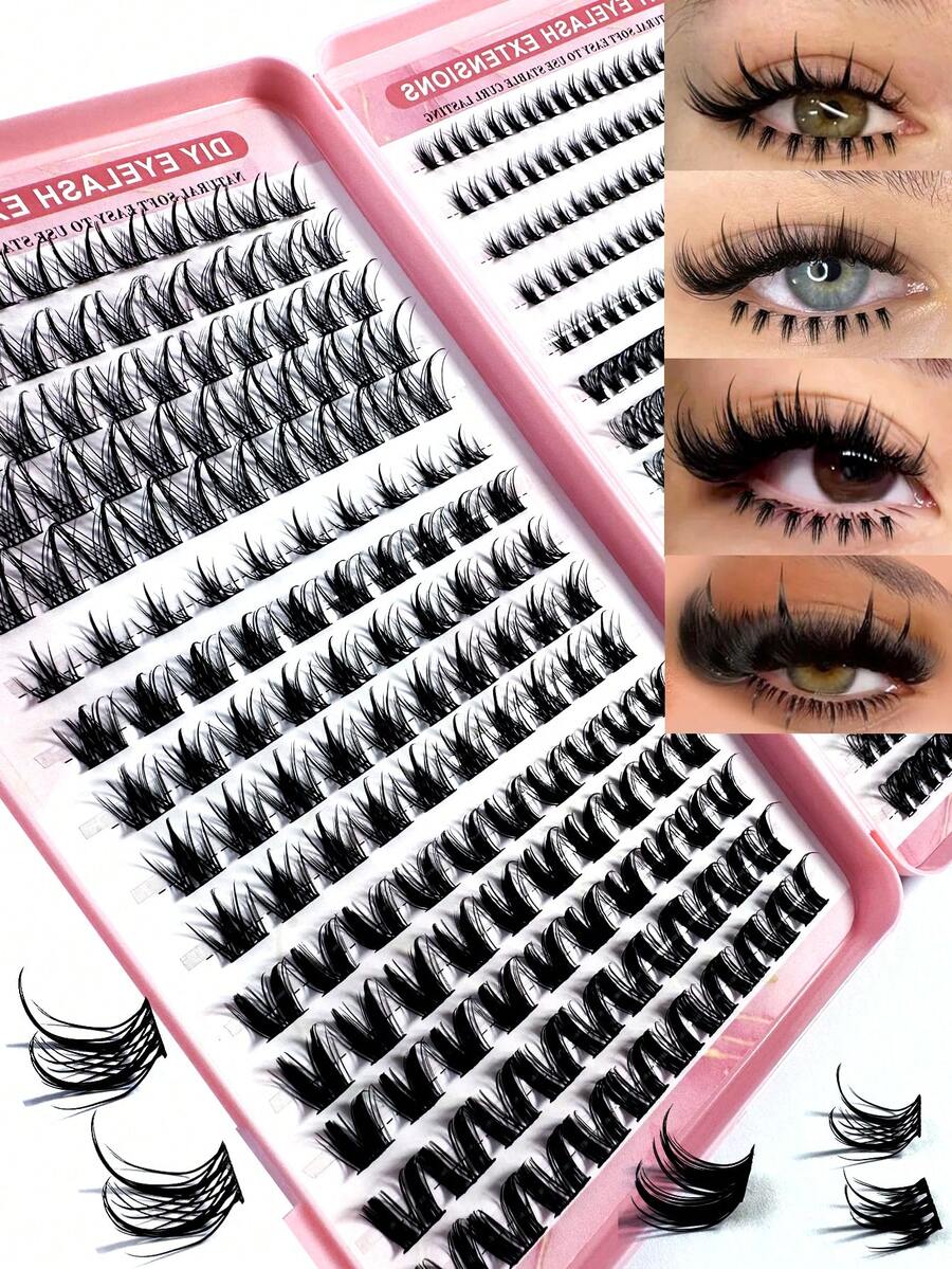 32pcs/10pcs C-Curl Flirty Fairy False Eyelash Clusters
