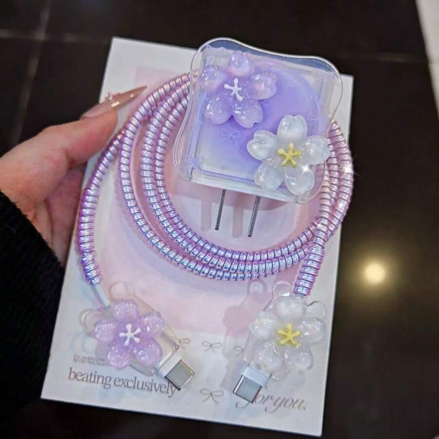 Minimalist Floral Charging Protector Case