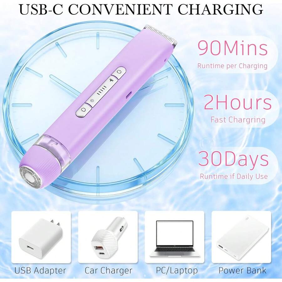 2 In 1 Women Electric Razor & Bikini Trimmer