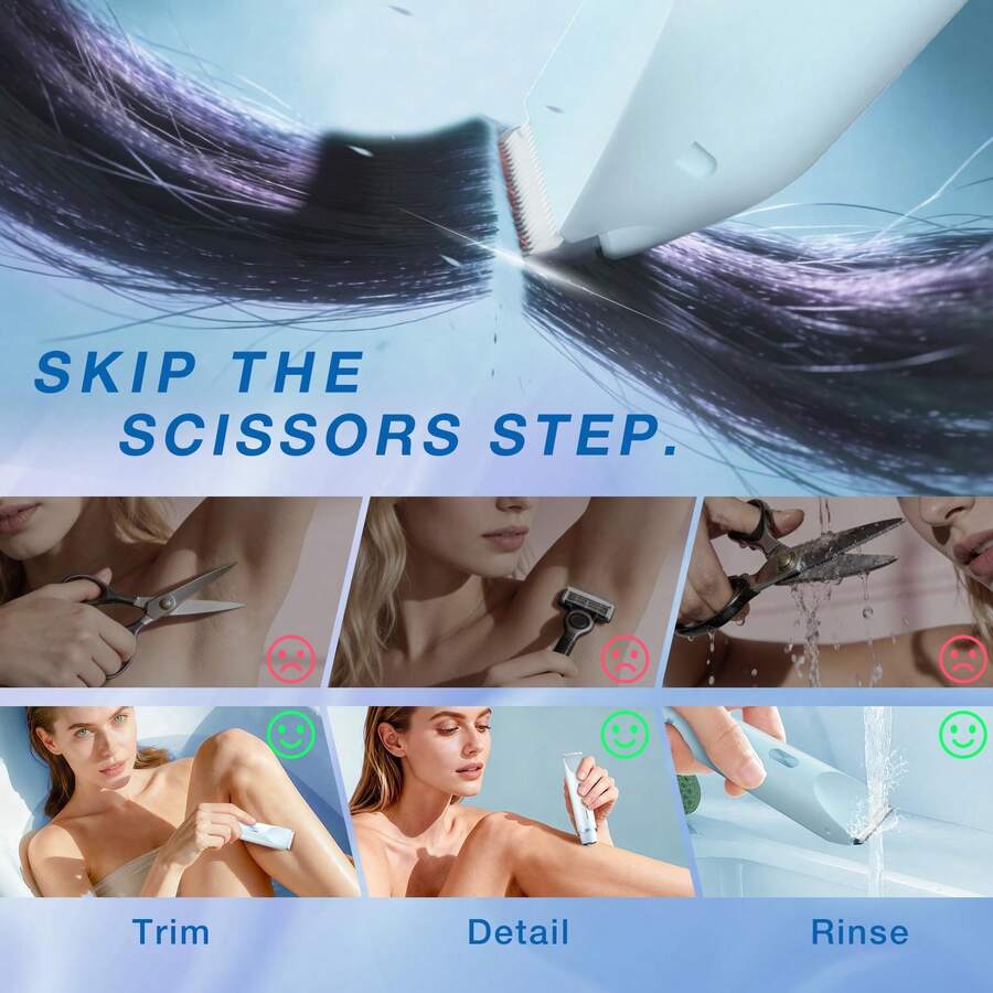 2 In 1 Women Electric Razor & Bikini Trimmer