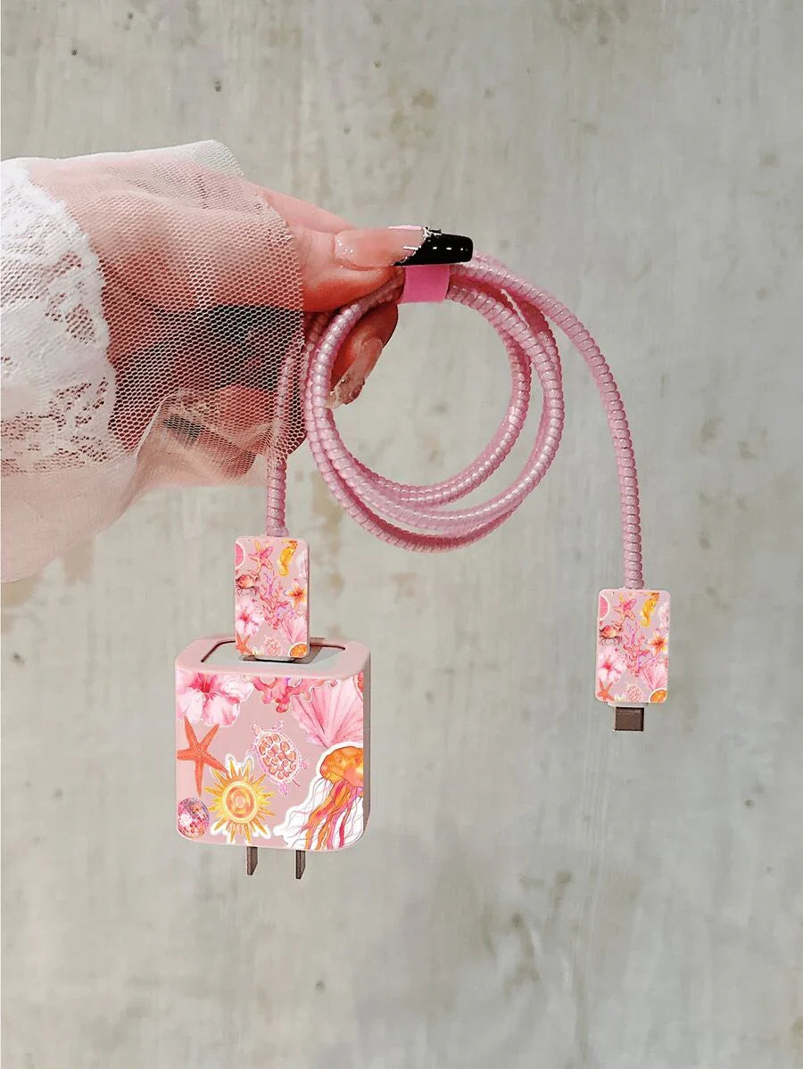Cute Sea Turtle Design Charger Data Cable Protector Case