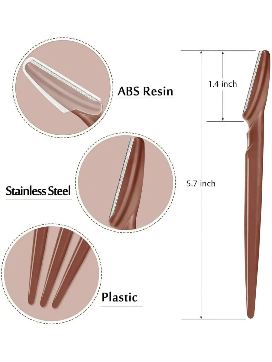 Bottled Eyebrow Razor Set, Includes Storage Box