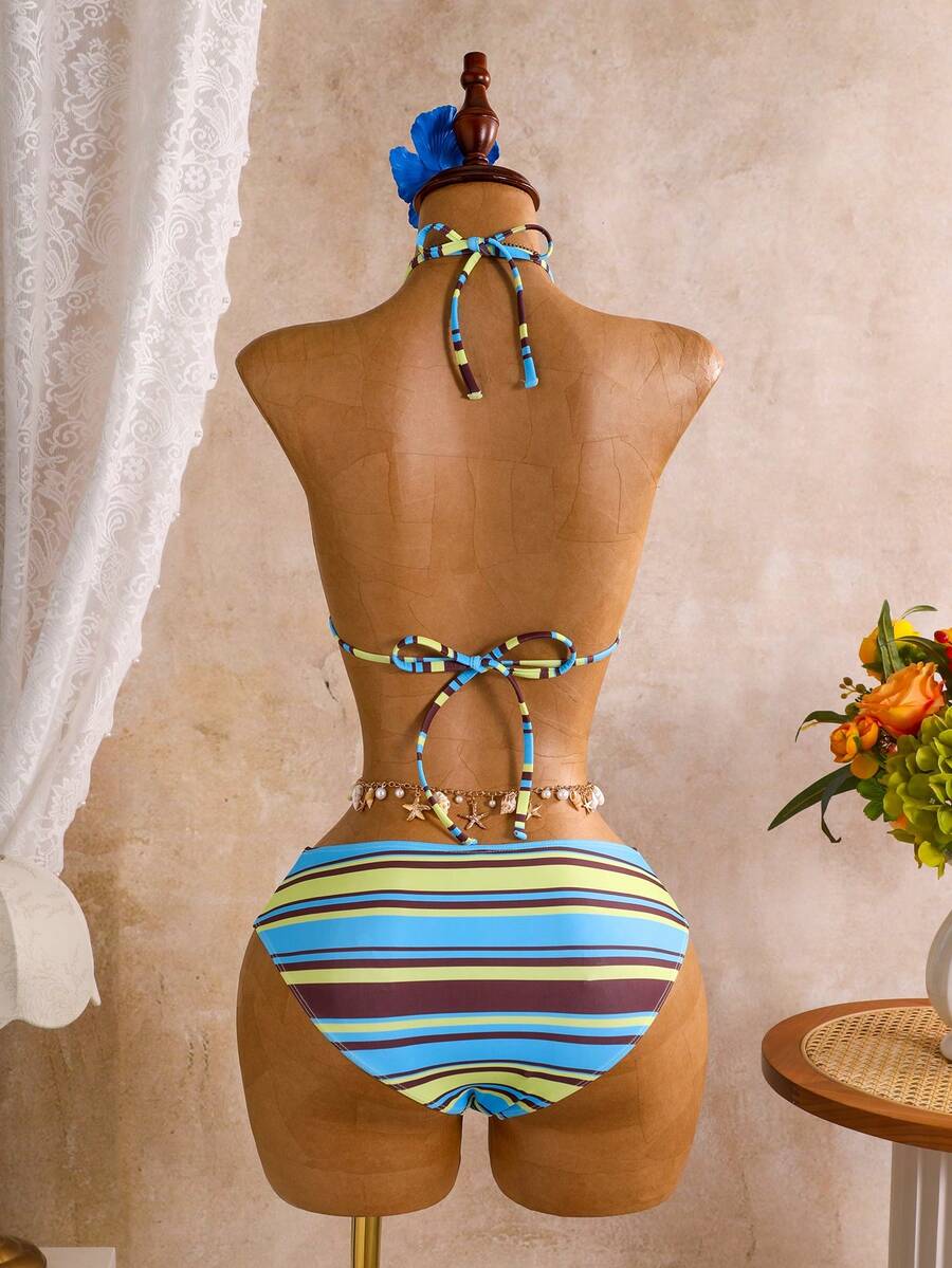 Tie Side Bikini 3-Piece Swimwear For Women
