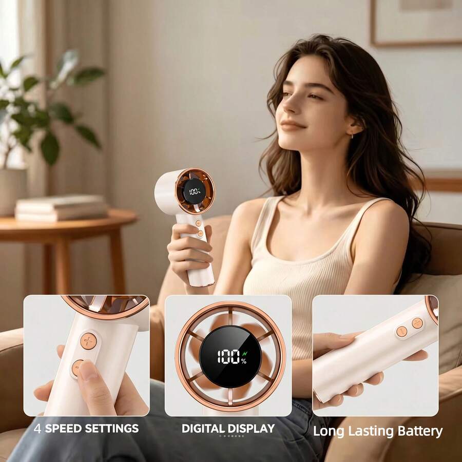 Champagne Summer Portable Handheld Mini Fan