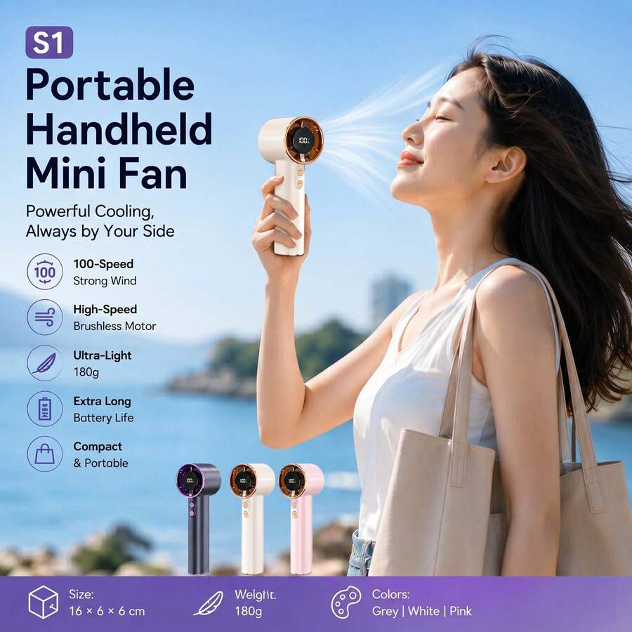 Champagne Summer Portable Handheld Mini Fan