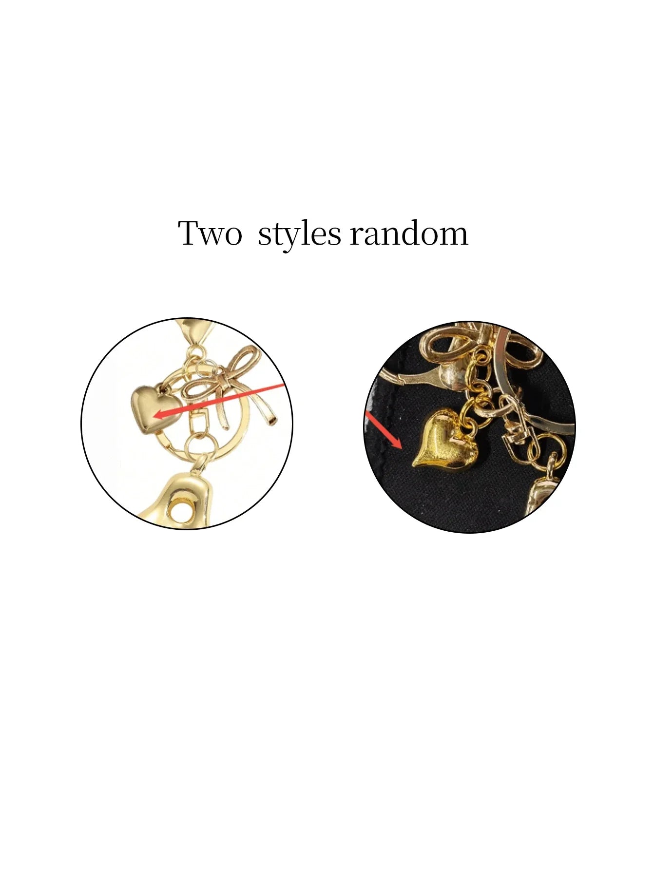 Elegant Metal Heart-Shaped Letter Keychain