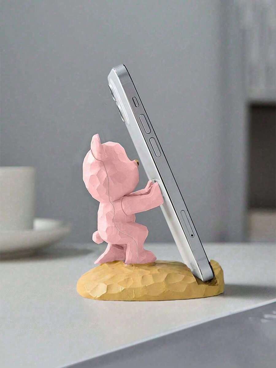 1pc Cute Bear Shape Phone Stand Decoration