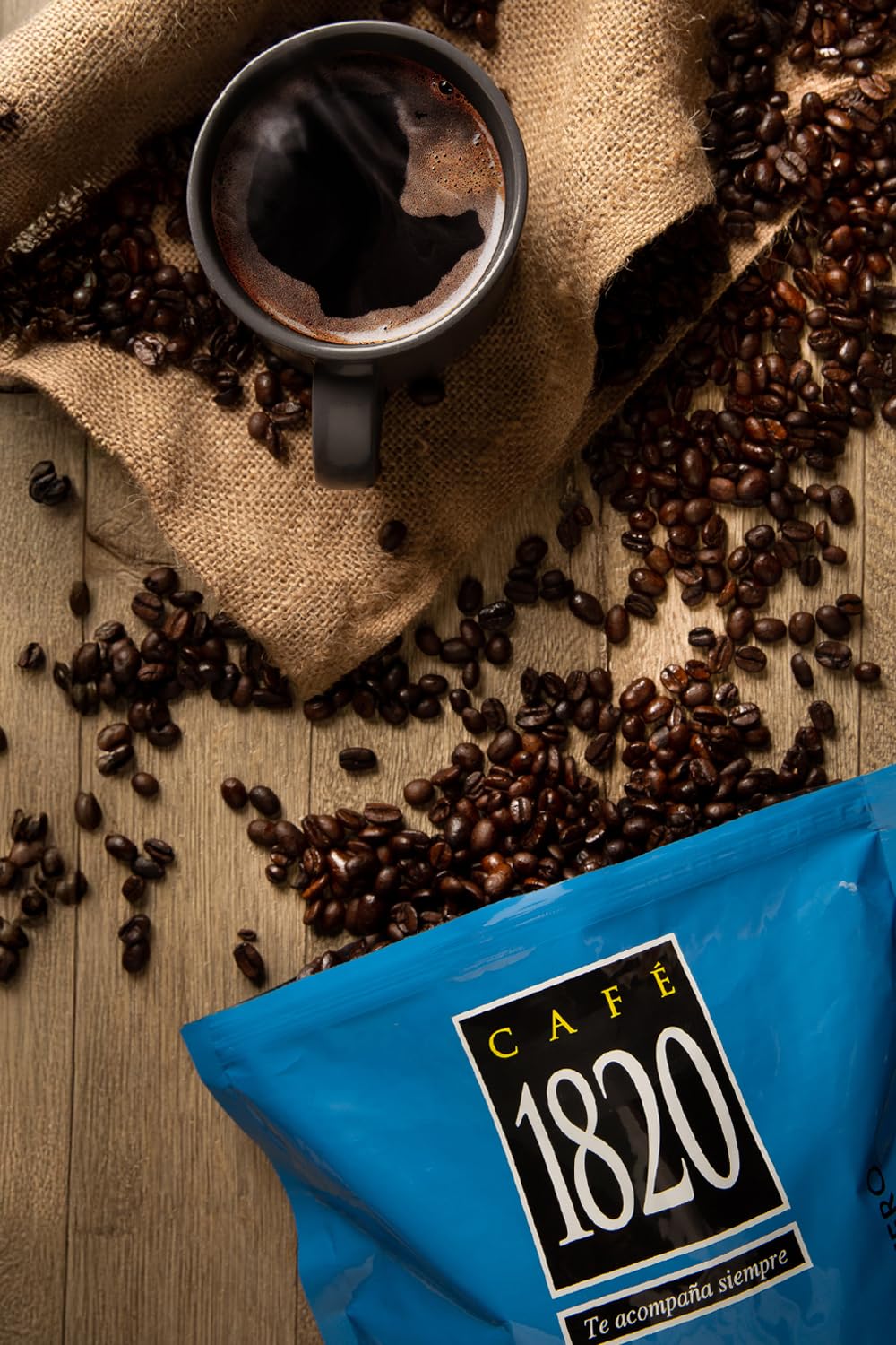 Cafe 1820 Costa Rican Whole Bean Coffee – 100% Arabica Dark Roast, High Altitude Blend, 35 oz
