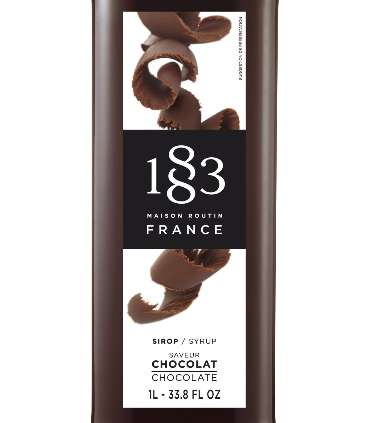 1883 Chocolate Syrup for Drinks — Made in France, 1 L Glass Bottle | 1883 MAISON ROUTIN