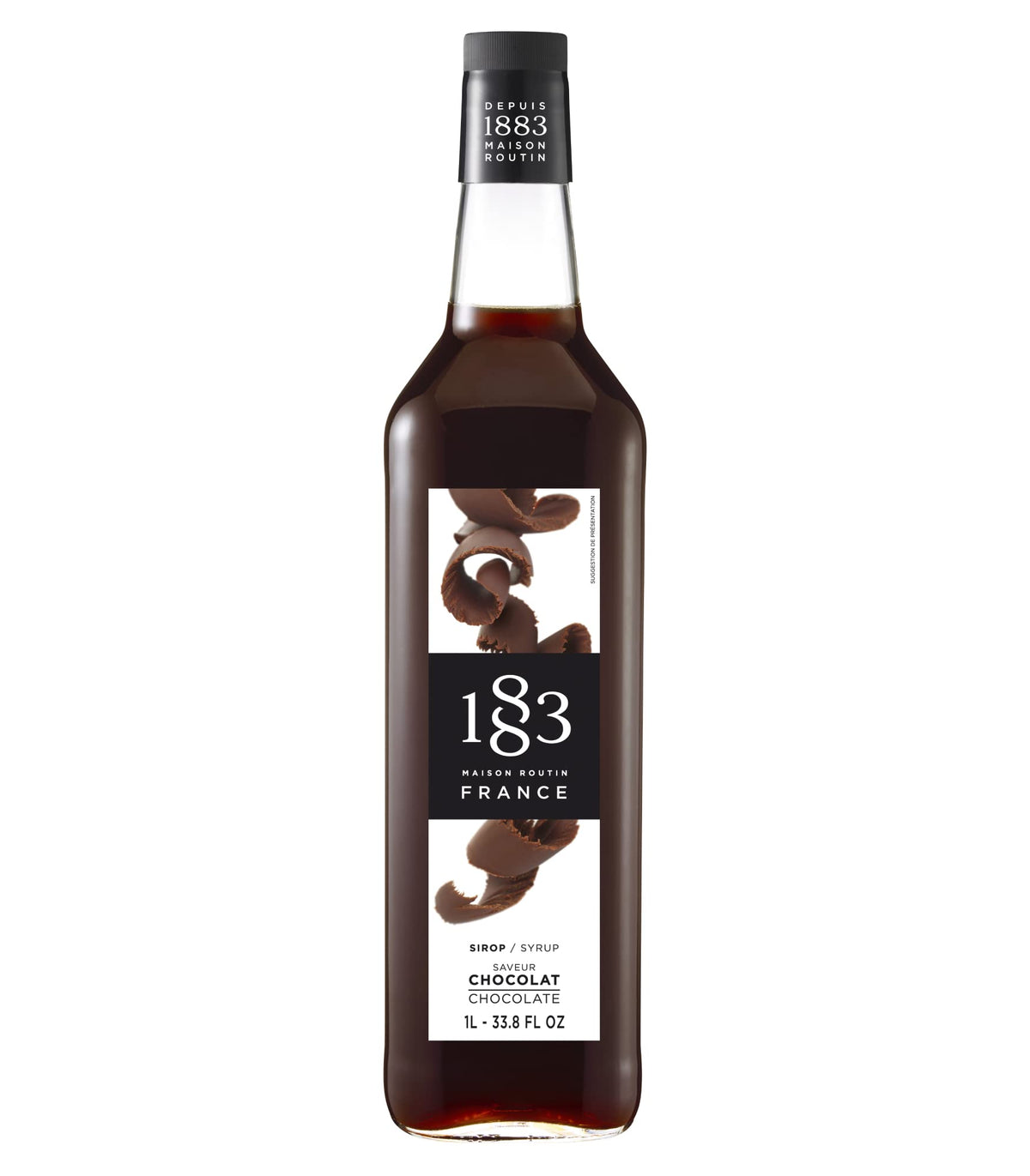 1883 Chocolate Syrup for Drinks — Made in France, 1 L Glass Bottle | 1883 MAISON ROUTIN