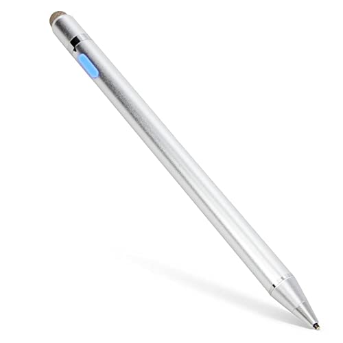 BoxWave Stylus Pen Compatible with Dell XPS 15 (9520) - AccuPoint Active Stylus, Electronic Stylus with Ultra Fine Tip - Metallic Silver