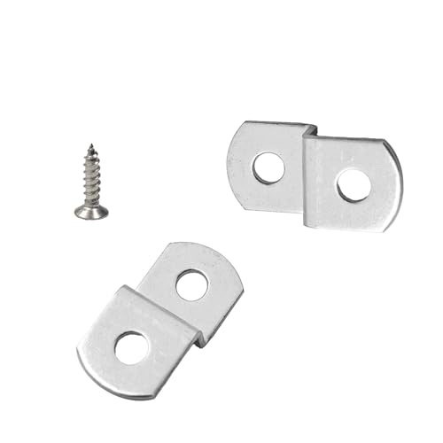 15PCS 1/4" Canvas Clips for Picture Framing, Offset Mounting Hardware with Screws for Art and Mirror Installation - size: 1/4 Inch