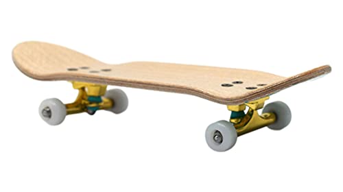 Teak Tuning 32mm Pro Fingerboard Heat Transfer Graphic Complete - Fully Assembled with Pro Level Parts - Pro Shaped Wood Deck (34x97mm), UltraSpin Wheels, Prodigy Trucks - Teal Yeti - color: Teal Yeti