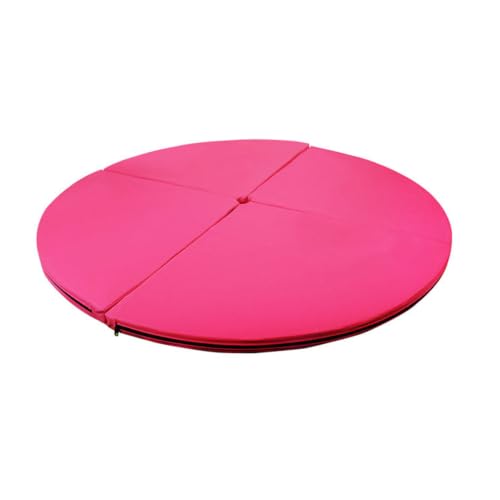 Folding Portable Pole Dance Crash Pad, Safety Round Pole Dance Foam Mat, Pole Crash Pad for Studios Exercise Strength Training Home Gym, Easy Storage - color: Pink, size: 120*10cm/47.2*3.9in