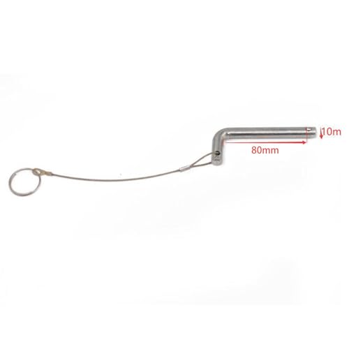 Weight Stack Pin with Pull Rope Portable Heavy Duty L Shaped Handle Weight Loading Pin for Fitness Device Accessories - size: 10mmx80mm