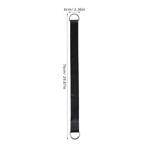 ibasenice 2pcs Dumbbell Loading Strap for Barbell: Fitness Loading Strap for Dip Belt - 30" Weight Plate Band fits Gym Fitness Powerlifting Squat, Black