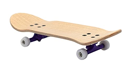 Teak Tuning 32mm Pro Fingerboard Heat Transfer Graphic Complete - Fully Assembled with Pro Level Parts - Pro Shaped Wood Deck (34x97mm), UltraSpin Wheels, Prodigy Trucks - Purple Yeti - color: Purple Yeti