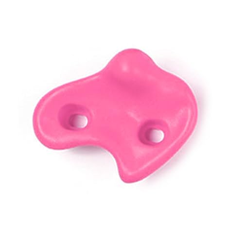 SUNGOOYUE 20 PCS Rock Climbing Holds, Ergonomic PE Rock Wall Grips with Screws and Wrench Tool, for Indoor Outdoor Kids - color: Pink