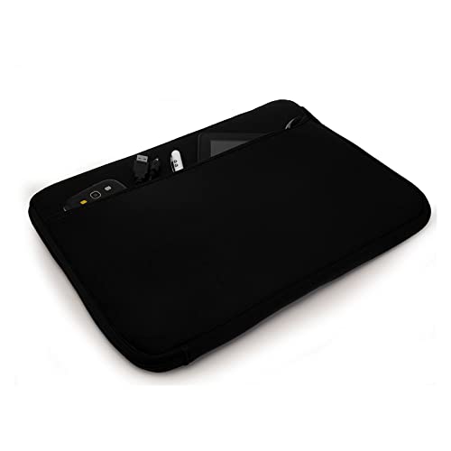 13 Inch Laptop Carrying Sleeve Neoprene Water Resistant Bag with Accessories Pocket-Compatible with AirBook 13 (Black) - color: Black