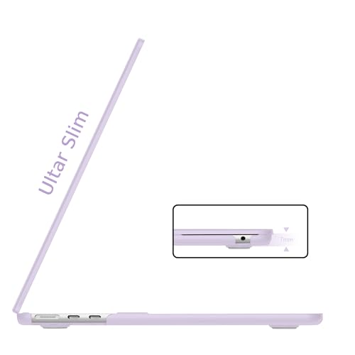 B BELK for MacBook Air 15 inch Case 2026-2023 M5 M4 M3 M2, Crystal Purple | A3448 A3241 A3114 A2941, Plastic Laptop Hard Shell Case with Keyboard Cover & Screen Protector, Lightweight, Easy Snap-On - color: Purple