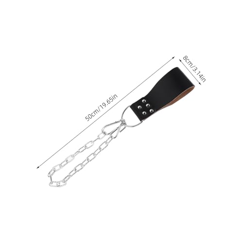 BESPORTBLE Weighted Pull-up Belt with Metal Chain Muscle Training Waist Belt for Weightlifting and Dip Exercises for Men and Women