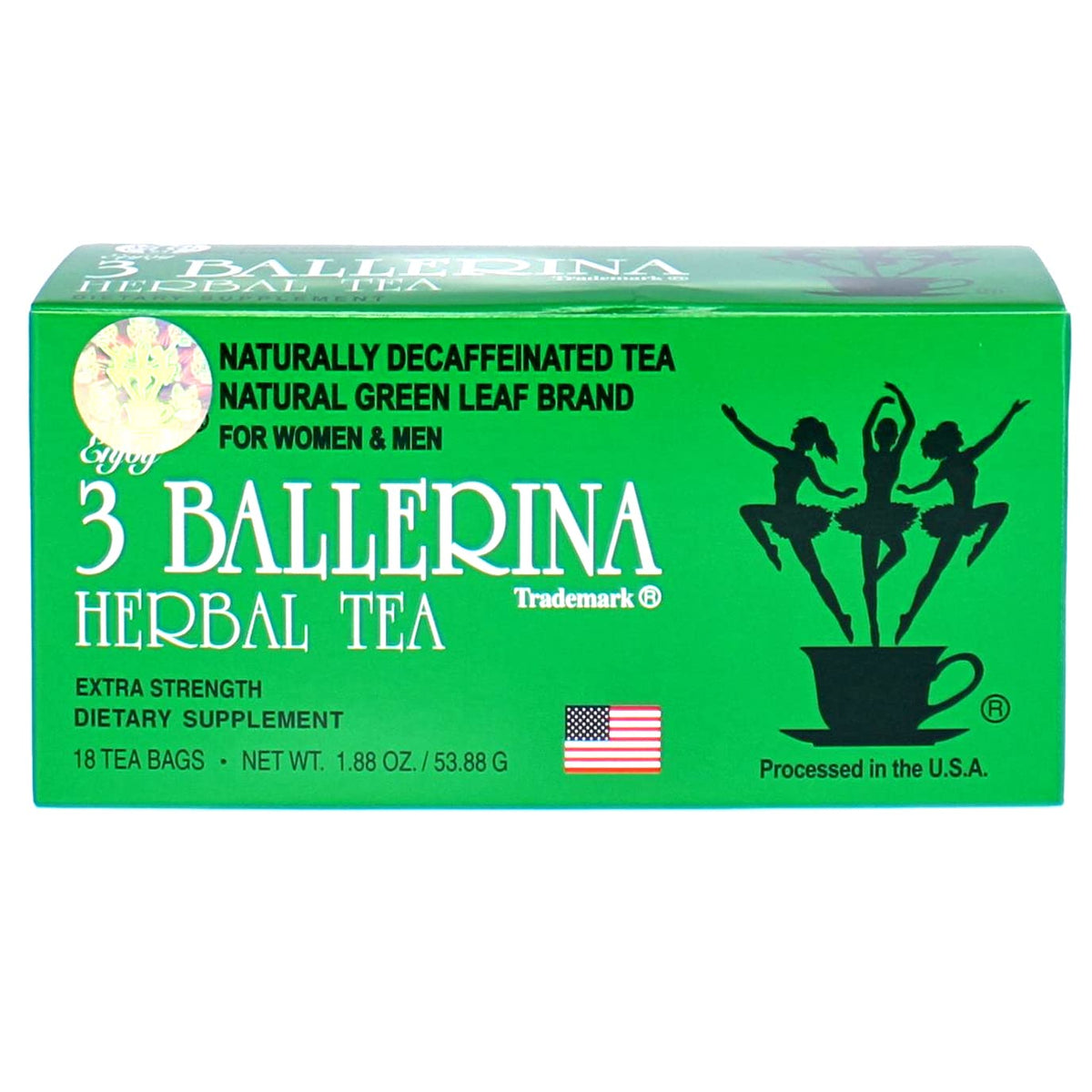 3 Ballerina Diet Tea Extra Strength – Caffeine-Free Herbal Tea Bags for Digestive Comfort (108 Count, Pack of 6)