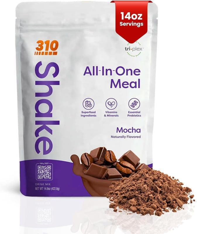 310 Nutrition All-In-One Mocha Shake Powder – Plant-Based Meal Replacement