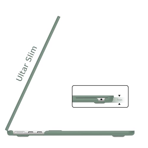 B BELK for MacBook Air 15 inch Case 2026 2025 2024 2023 M5 M4 M3 M2 | Model A3448 A3241 A3114 A2941, Matte Plastic Laptop Hard Shell Case with Keyboard Cover & Screen Protector, Midnight Green - color: Midnight Green