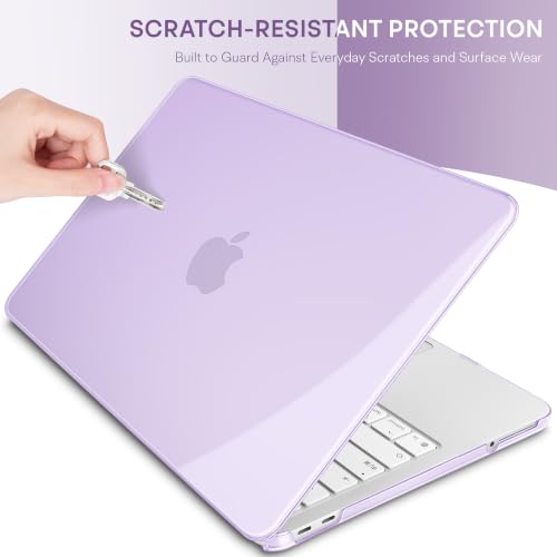 May Chen for MacBook Neo 13 inch Liquid Retina Display ((2026 Release A3404), Slim & Lightweight Protective Case with Screen Protector&Keyboard Cover&Dust Plug, Crystal Purple - color: Crystal Purple