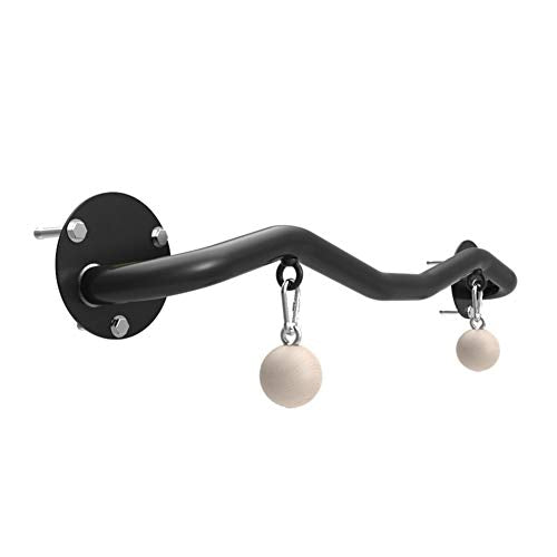 Wall-Mounted Horizontal Bar， Home Pull-up Wrist Strength Training Finger Grip Ball， Rock Climbing Equipment， Load 200kg， - color: Black