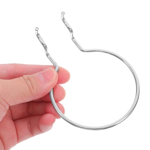 Levemolo 10pcs Silver Metal Pegboard Hooks Round Rings for Hanging Board Storage, Heavy-Duty Iron Tool Hangers for Garage and Craft Room Organization