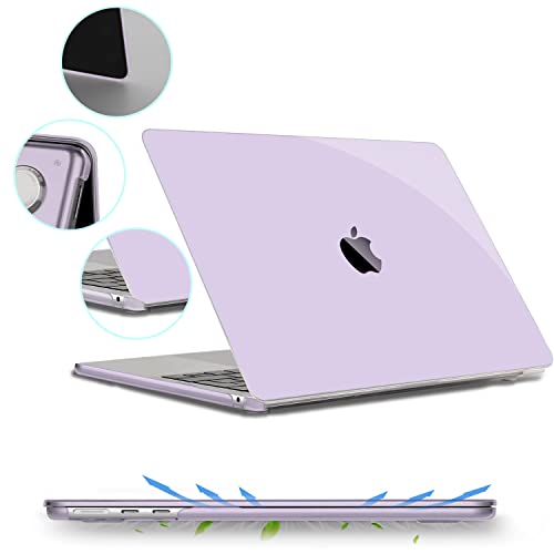 B BELK for MacBook Air 15 inch Case 2026-2023 M5 M4 M3 M2, Crystal Purple | A3448 A3241 A3114 A2941, Plastic Laptop Hard Shell Case with Keyboard Cover & Screen Protector, Lightweight, Easy Snap-On - color: Purple